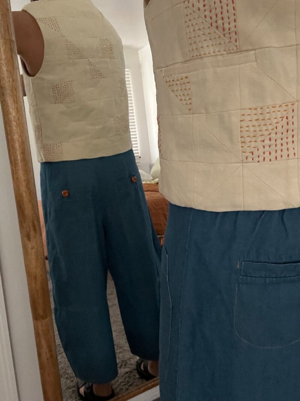 TOAST London Patchwork Waistcoat Ecru XS - Picture 7 of 14
